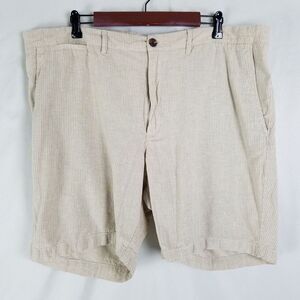 Goodfellow Shorts Mens 42 Beige Linen Blend Linden‎ 9" Inseam Pockets